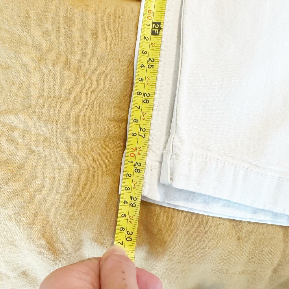 American Eagle High Rise Straight White Chino Carpenter Pants sz 8 - Picture 11 of 11